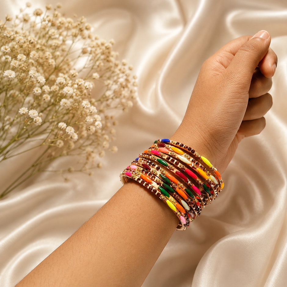 Peach Stone Bangle