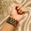 Multi Box Stone Bangle