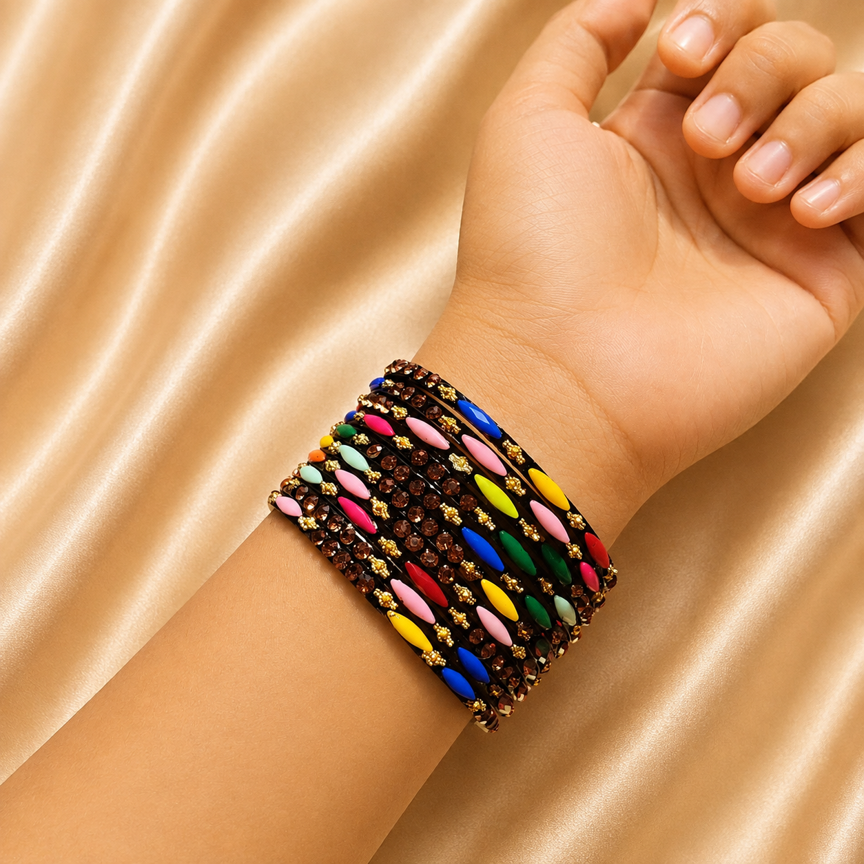 Black Stone Bangle