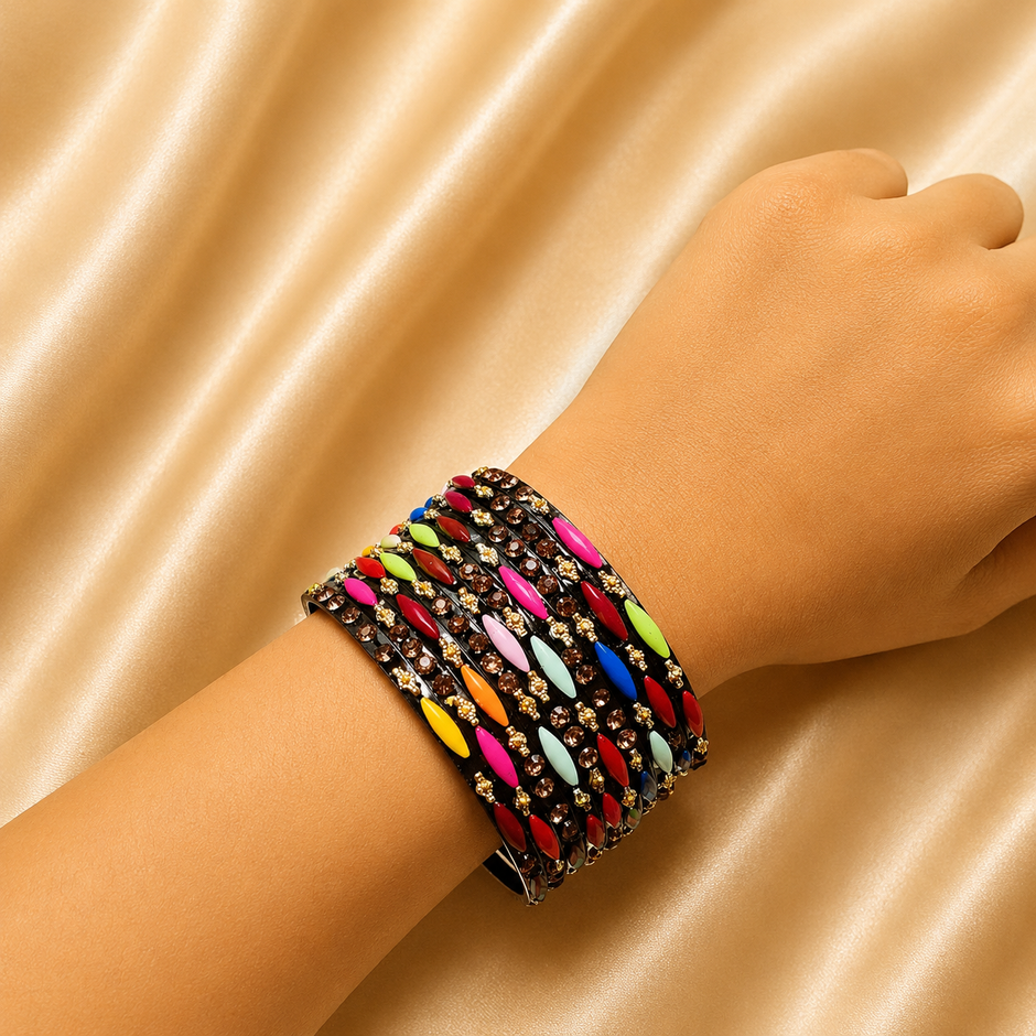 Black Stone Bangle