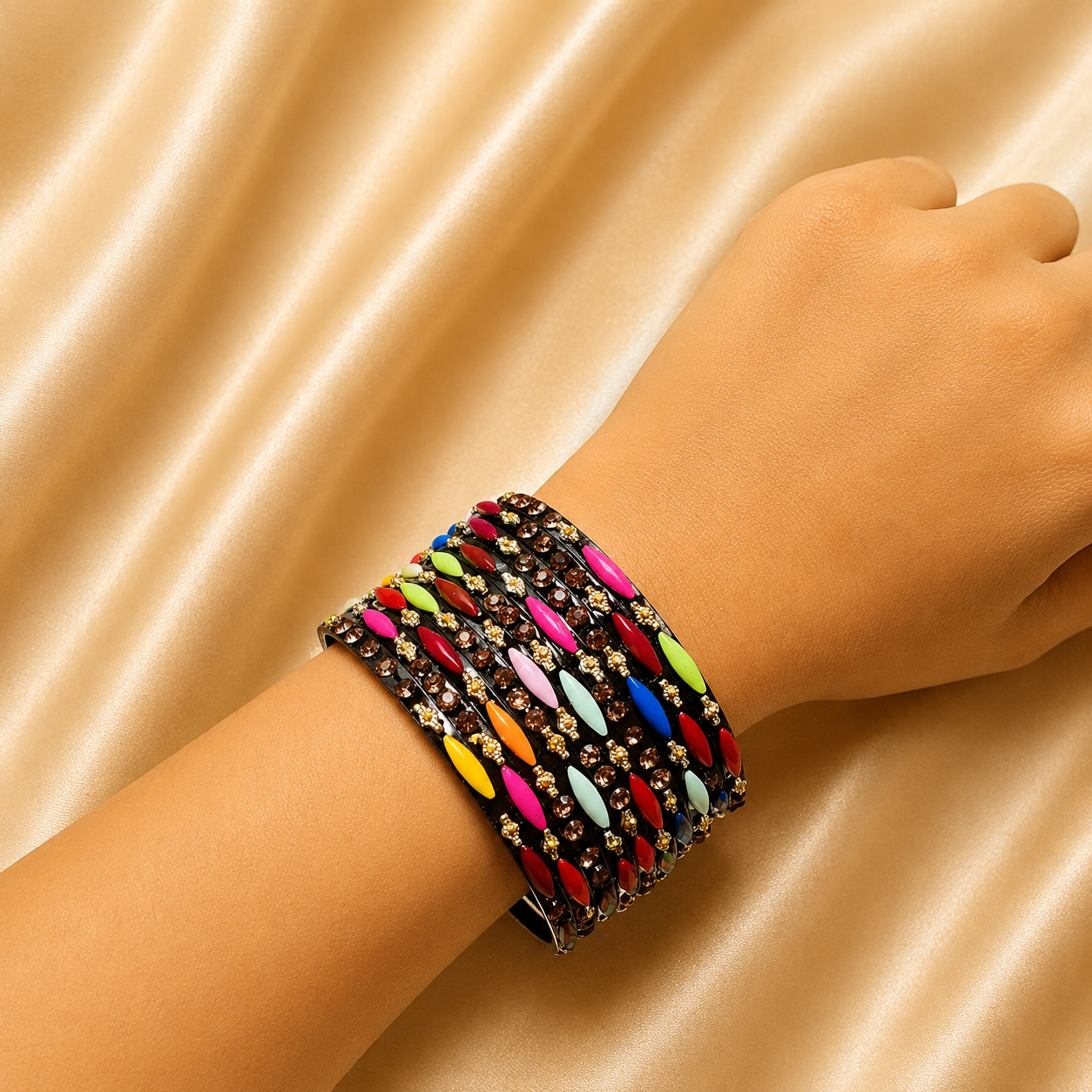 Black Stone Bangle