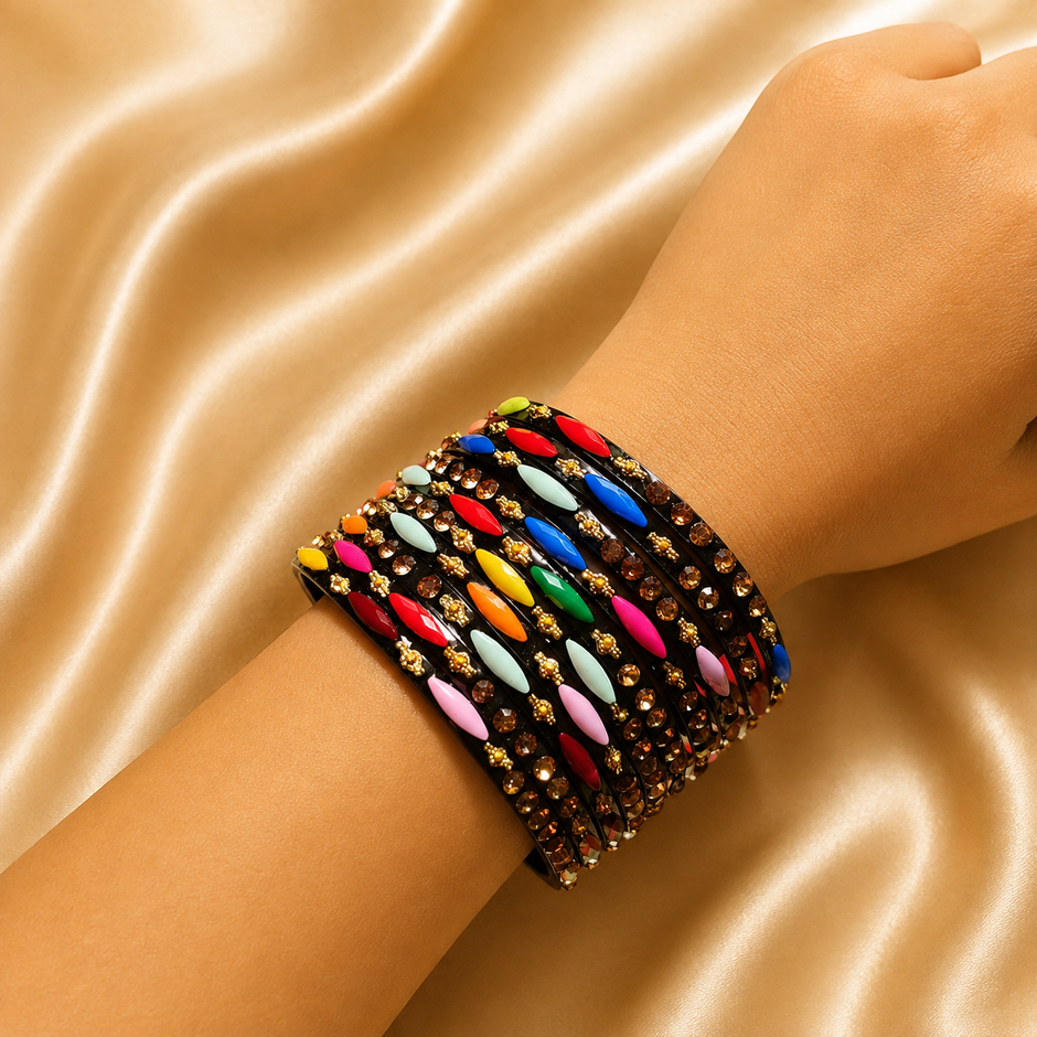 Black Stone Bangle