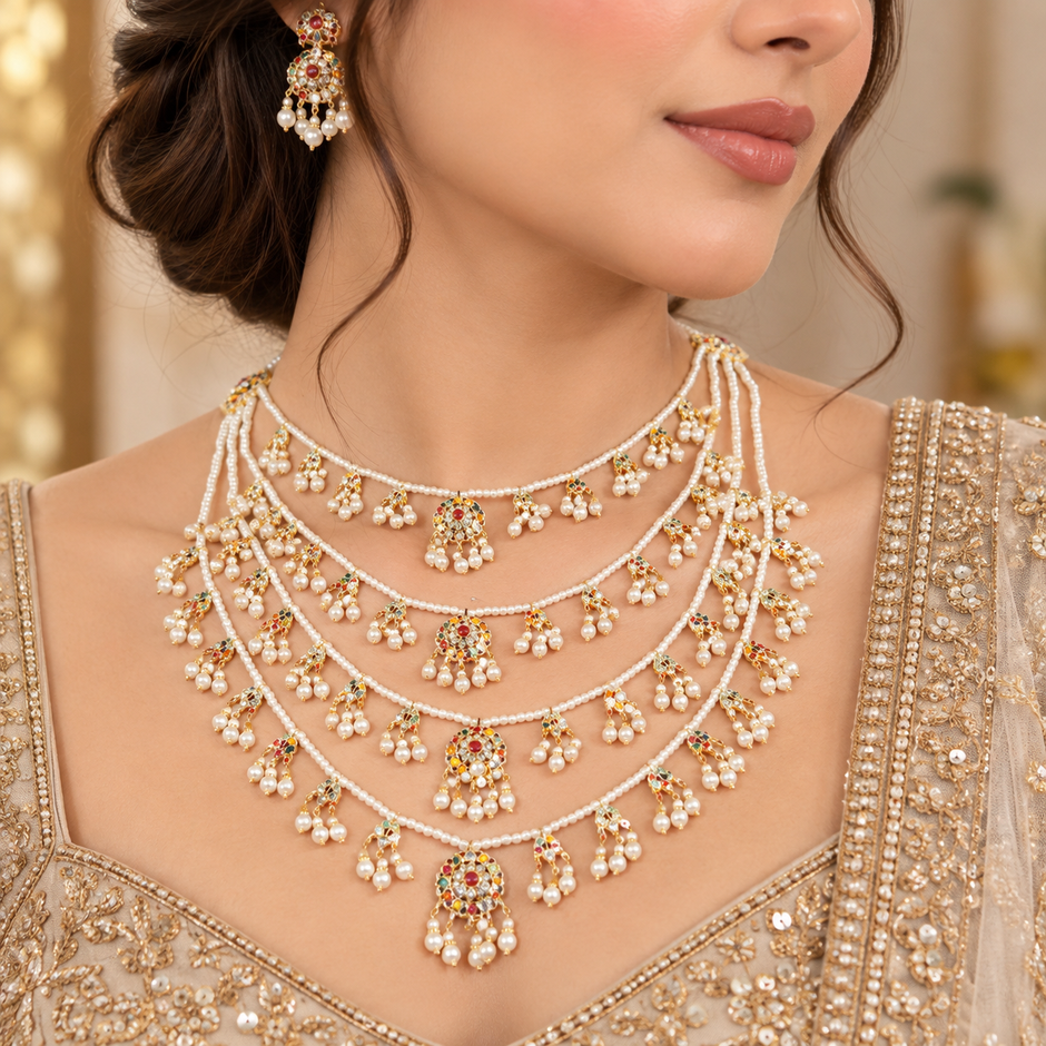 Multilayer Pearl Mala