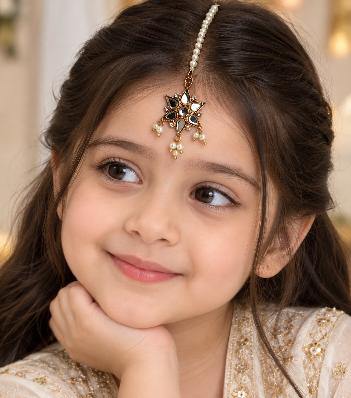 Golden Pearl Bindiya
