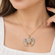 Sparkling Winged Heart Necklace