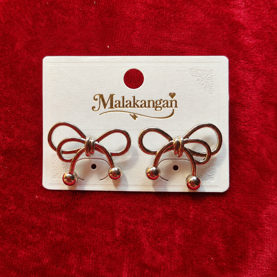 Bow Silver Studs