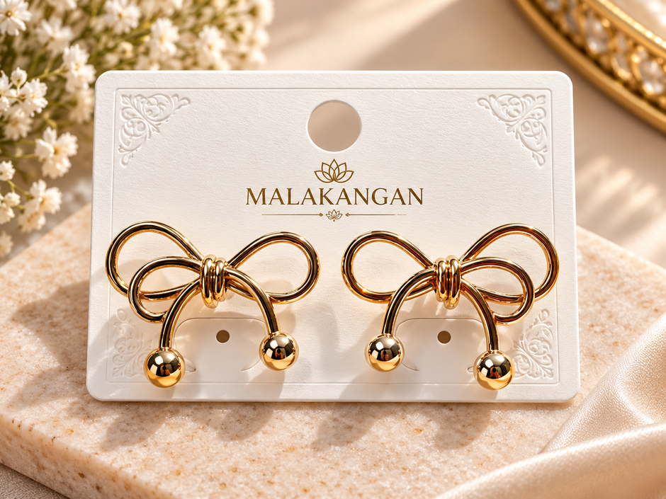 Bow Silver Studs