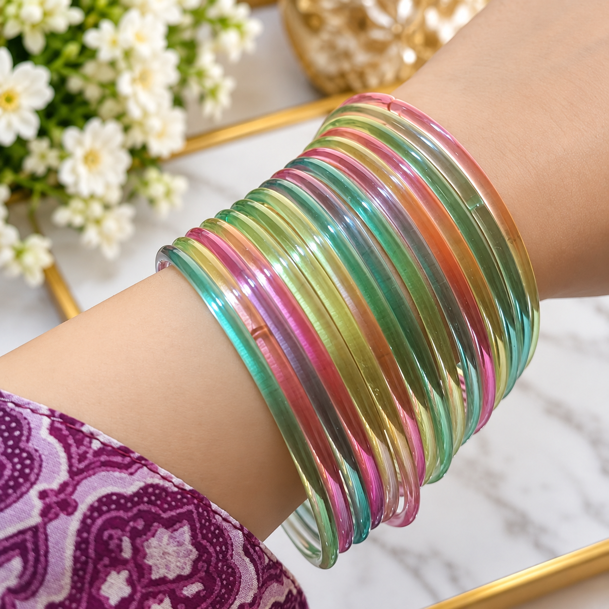 Multi  Jelly Bangles