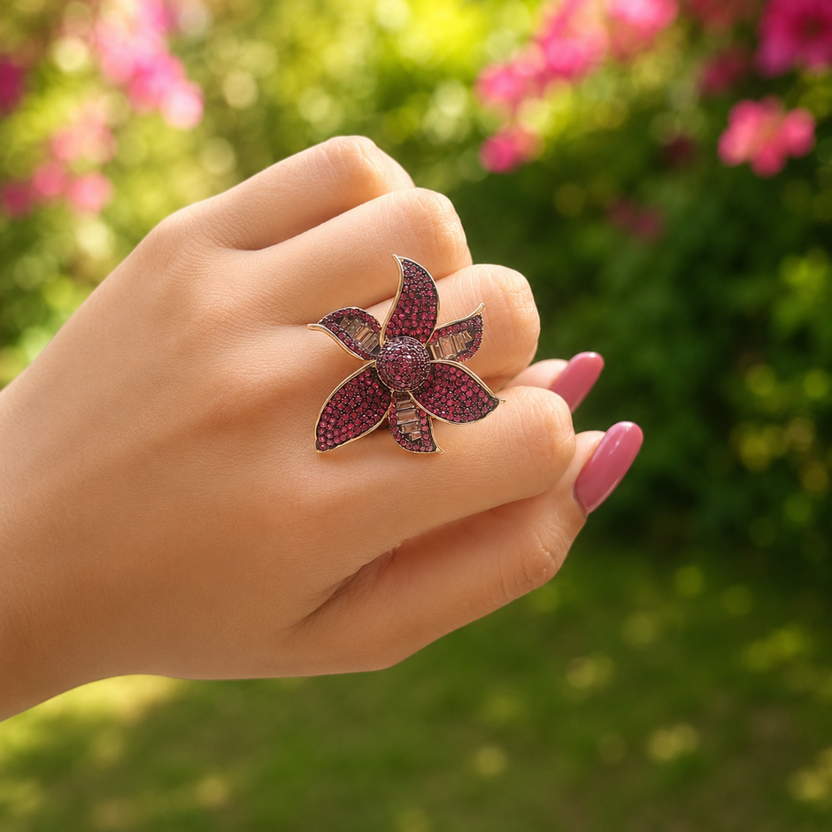 Flower Gold Plated