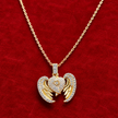 Sparkling Winged Heart Necklace