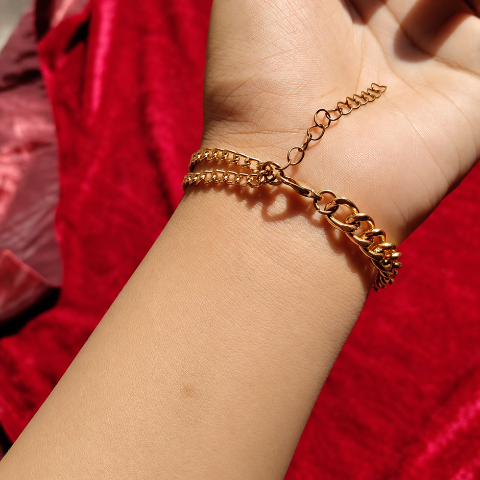Green Gemstone Chain Bracelet