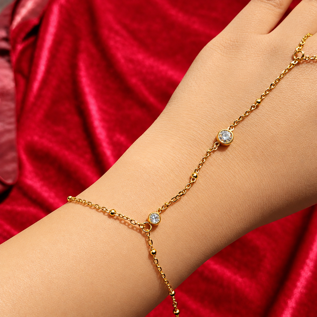 Crystal Stone Hand Bracelet