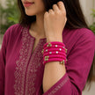 Pink Hand-Made Bangles