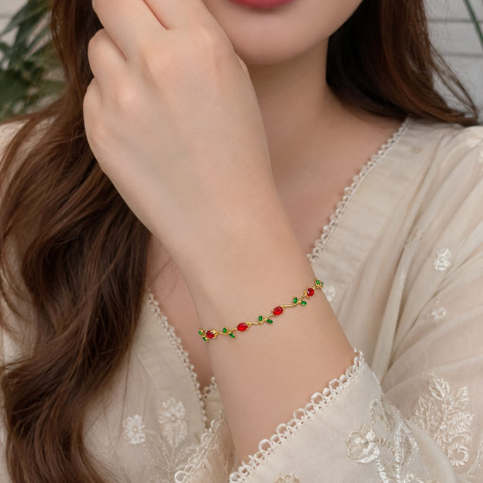 Red Tulip Bracelet