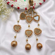 Copper Brown Heart Mirror Latkan