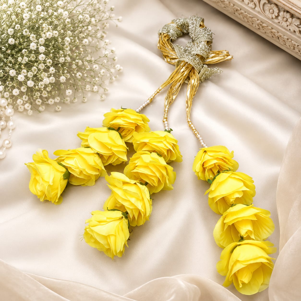 Yellow Kiran Floral Paranda