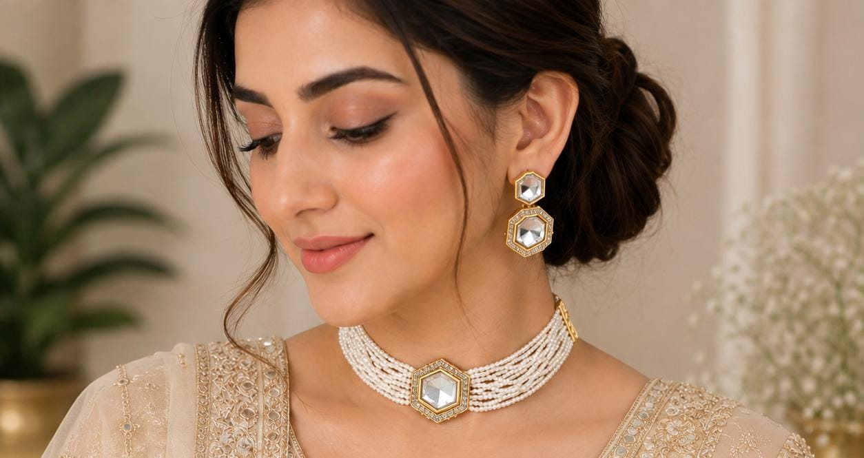 Pearl Mirror Choker