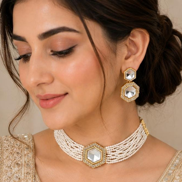 Pearl Mirror Choker