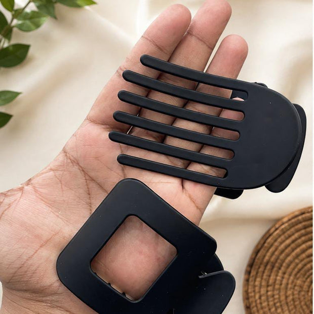 Black Hair Claw Clip Set