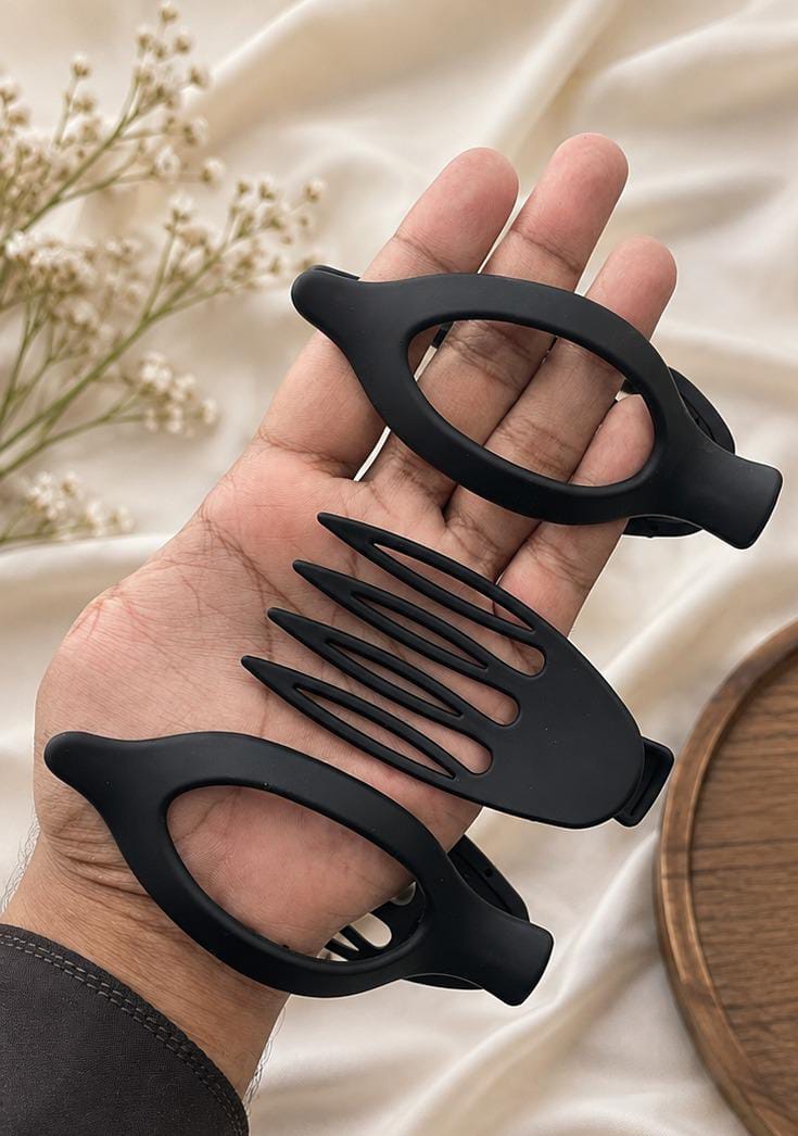 Matte Black Hair Claw Clip
