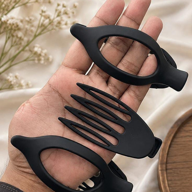 Matte Black Hair Claw Clip