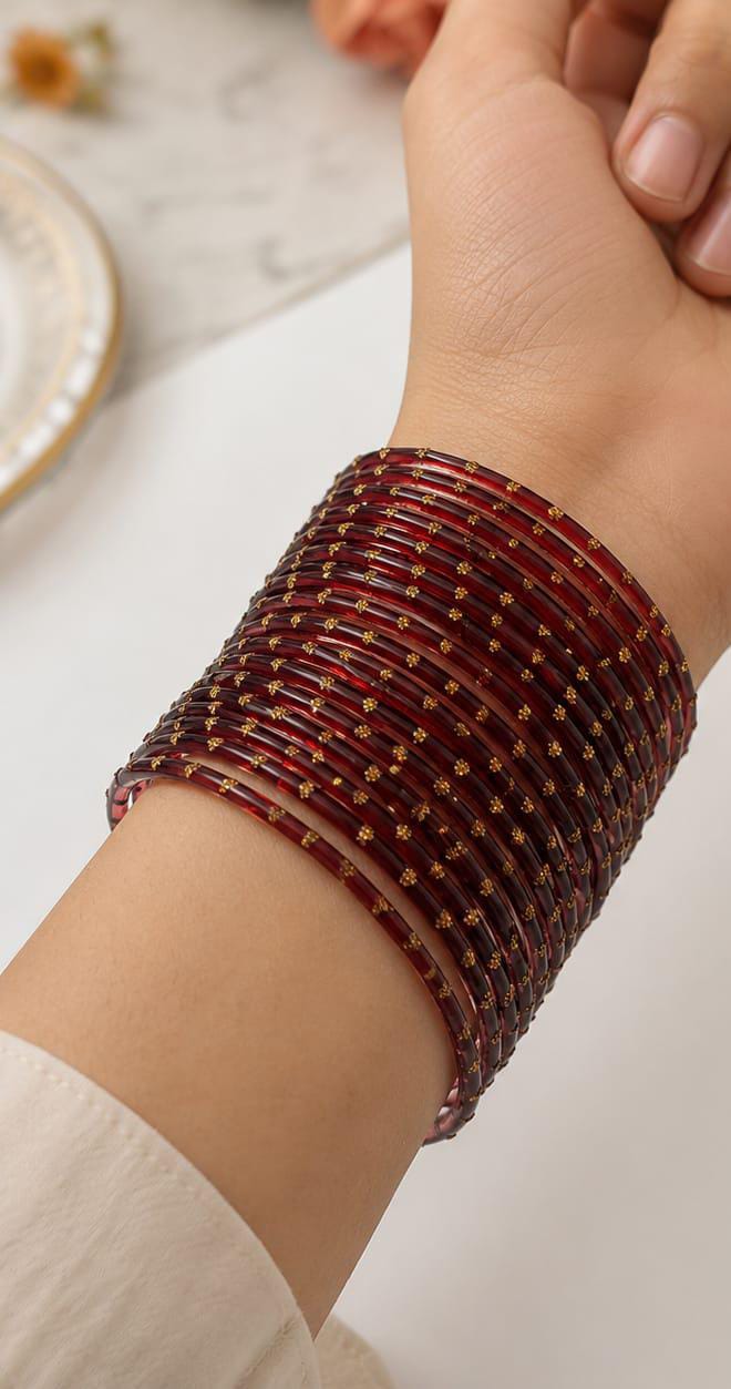 Mehroon Rainbow Bangles