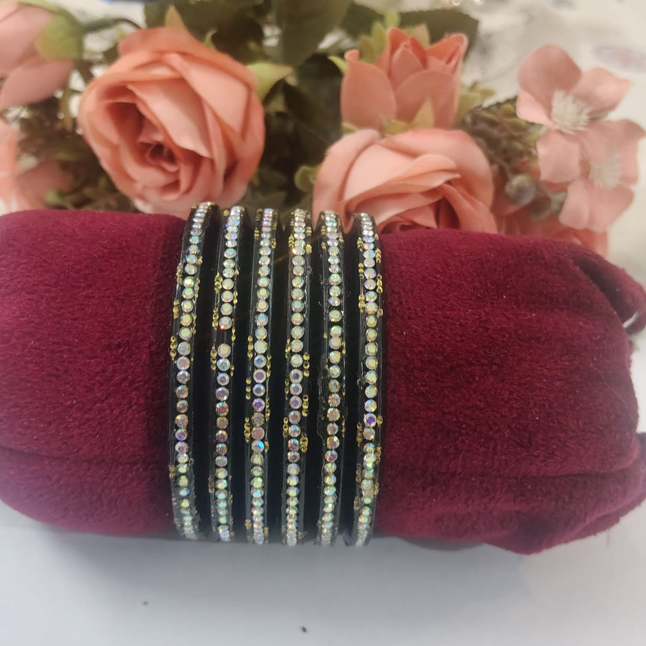 Black Stone Bangles