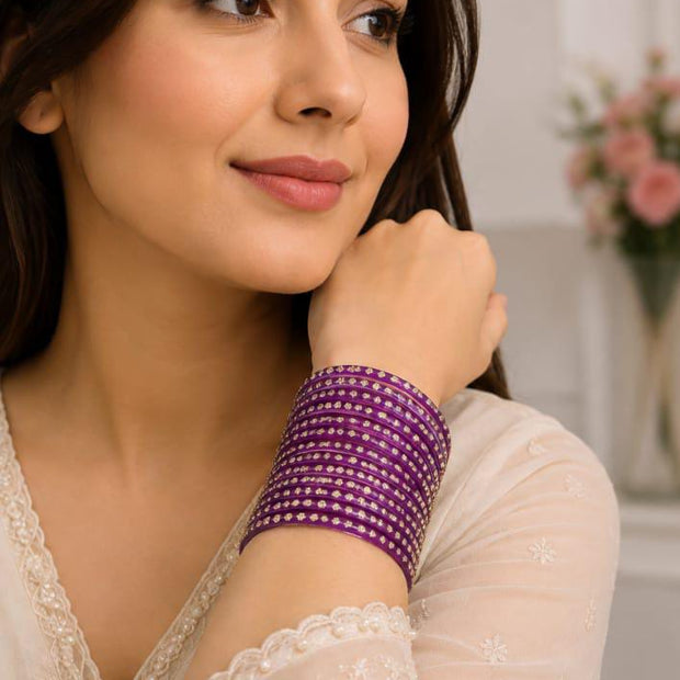 Raindrop Purple Bangle