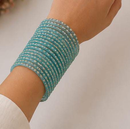 Raindrop Sky Blue Bangles