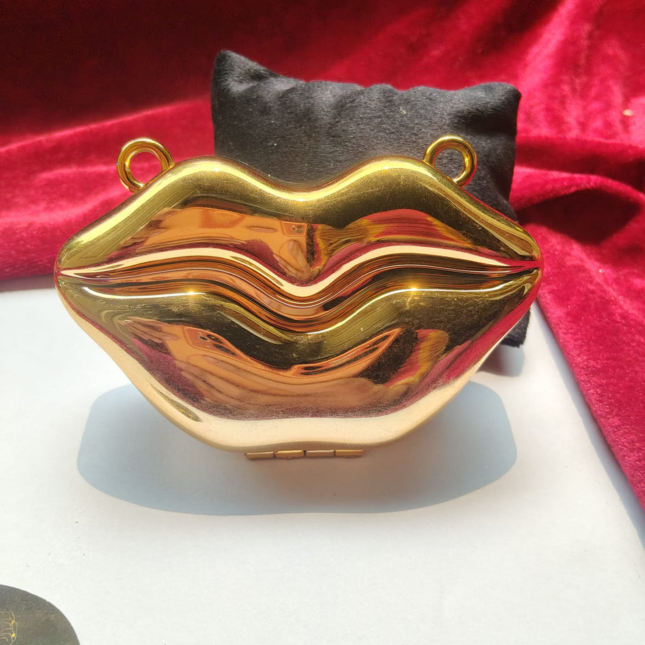 Golden Lips Mini Clutch