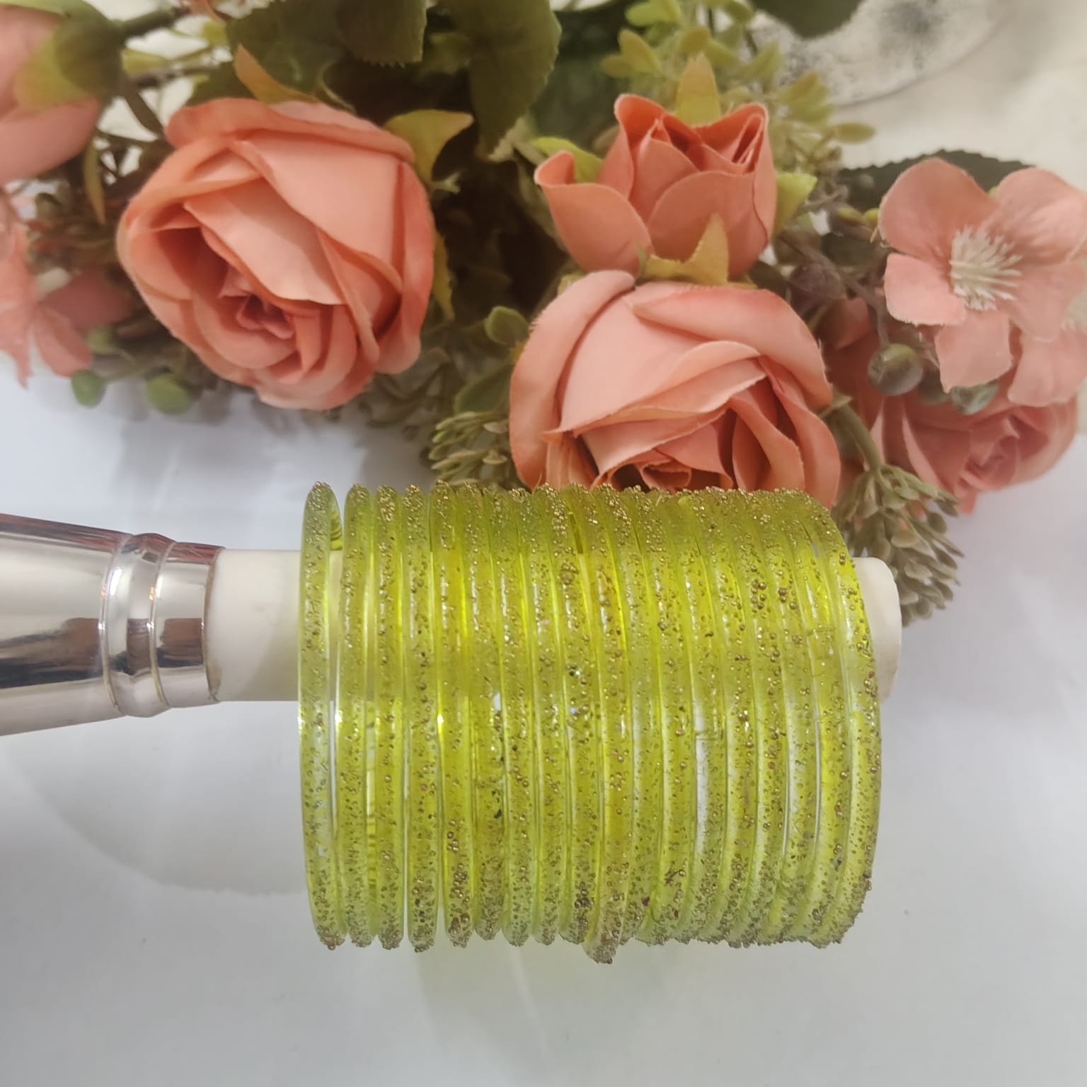 Kids Yellow Raindrop Bangles