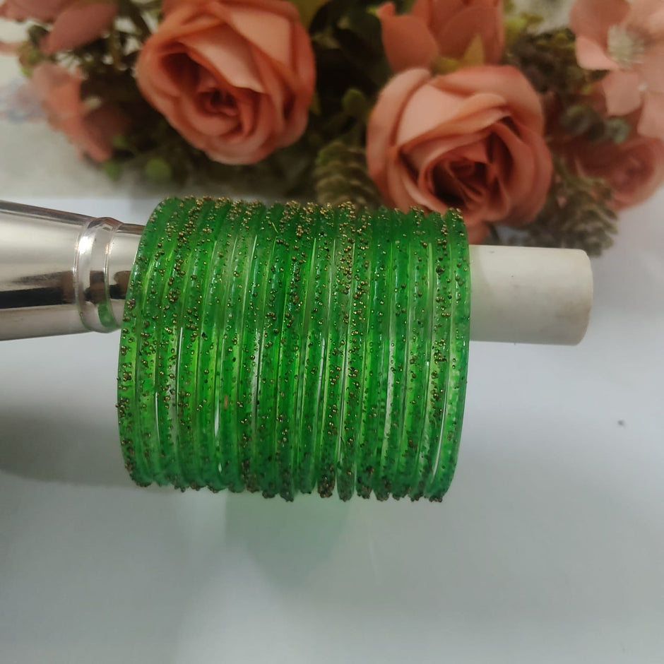Kids Green Raindrop Bangles