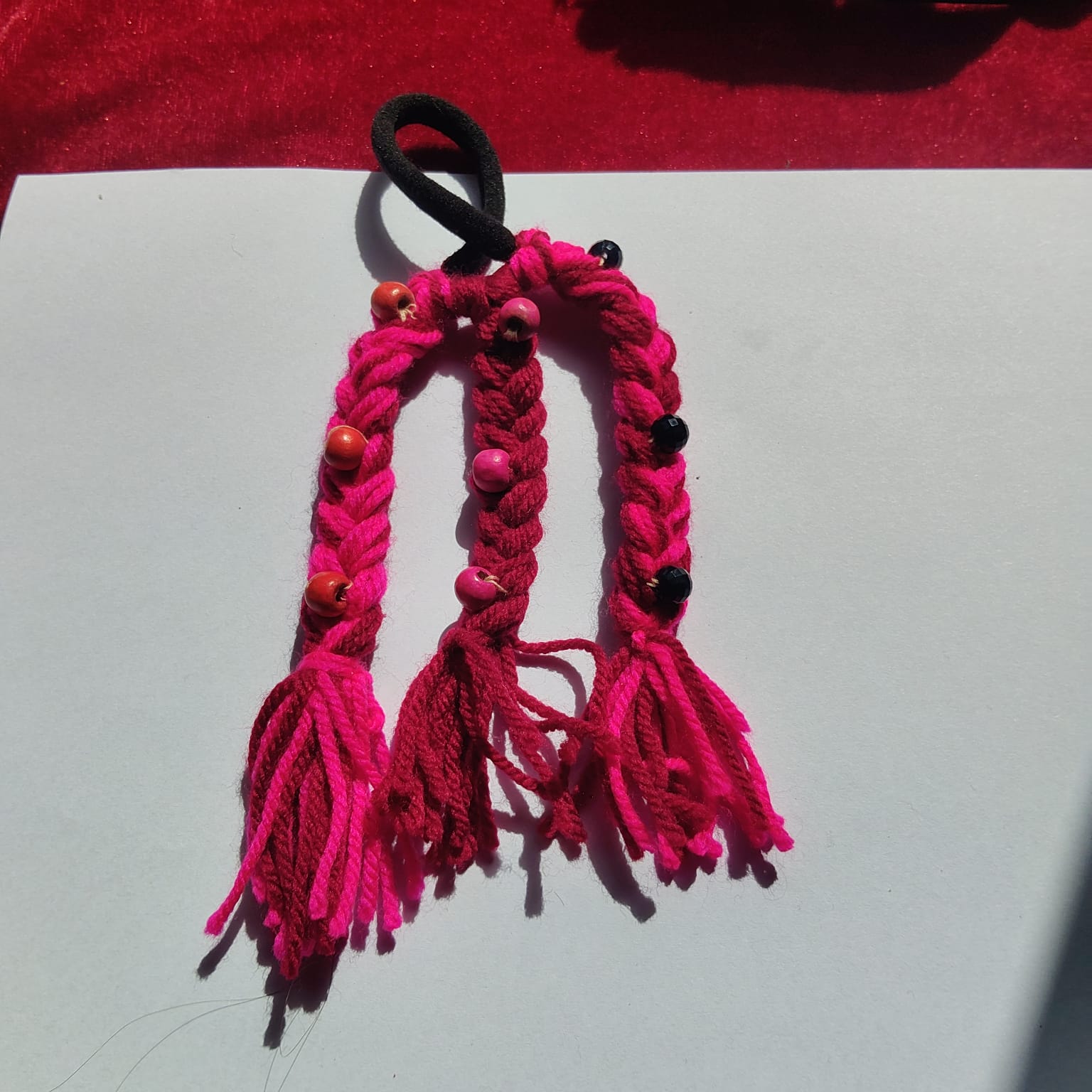 Kid Shoking Pink Bahu Braid