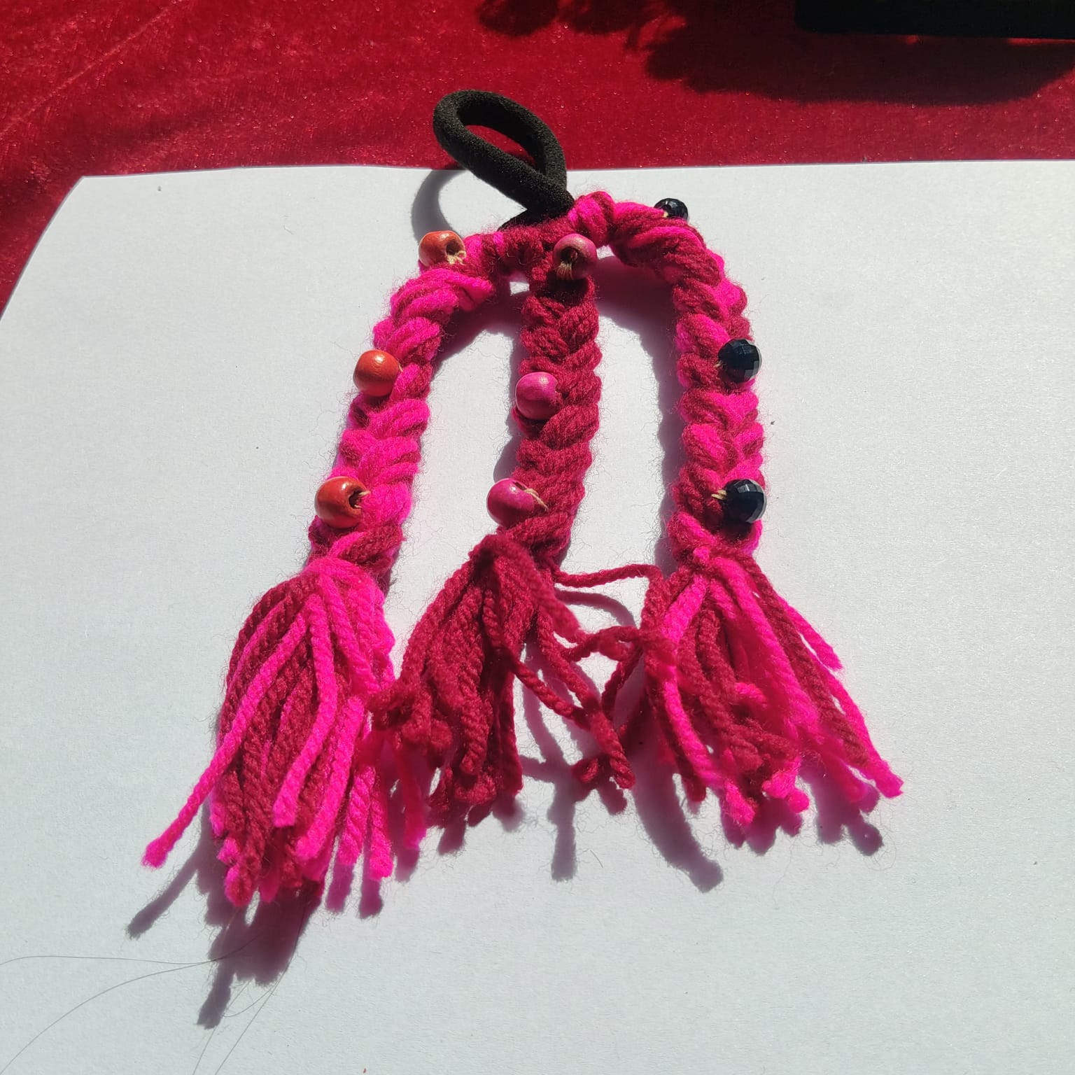Kid Shoking Pink Bahu Braid