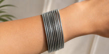 Silver Line Bangles