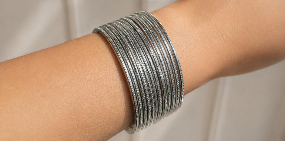Silver Line Bangles