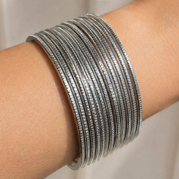 Silver Line Bangles