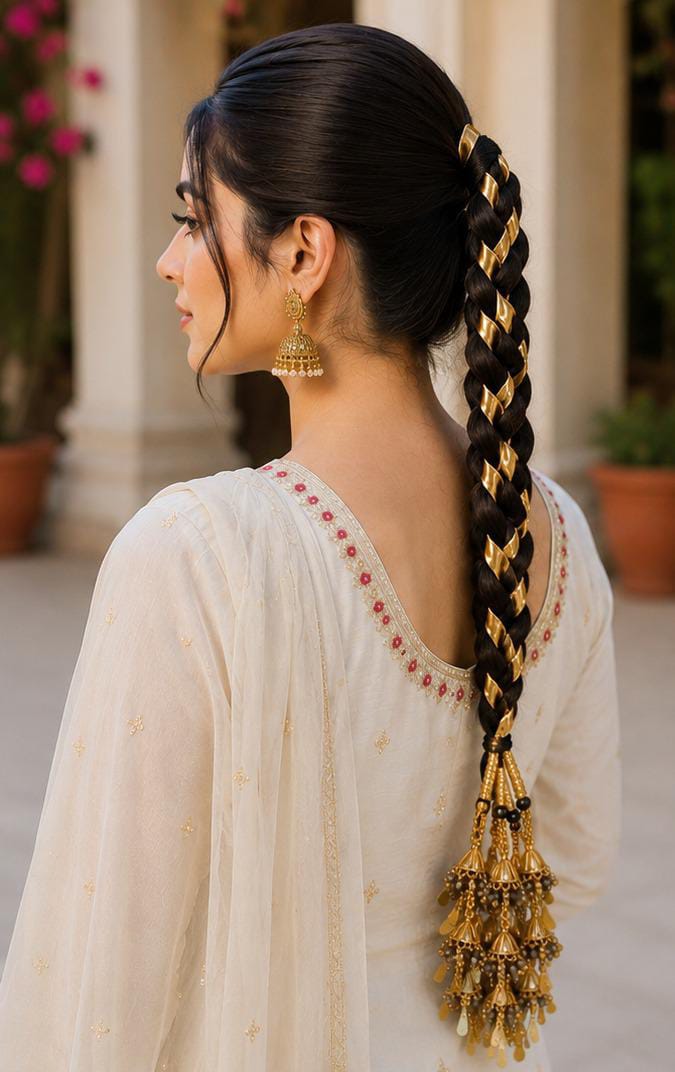 Gold Zari Braid Paranda
