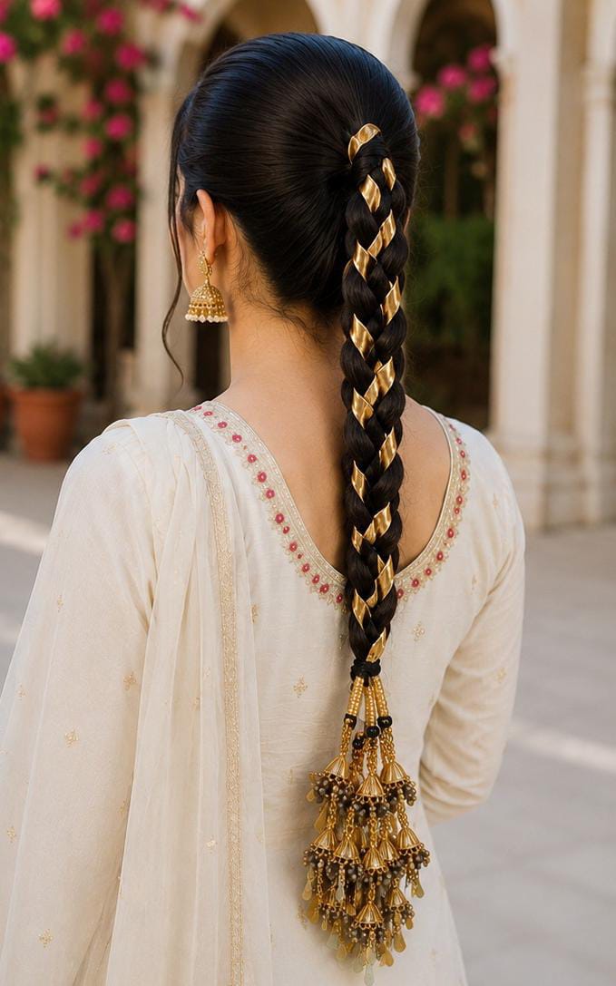 Gold Zari Braid Paranda