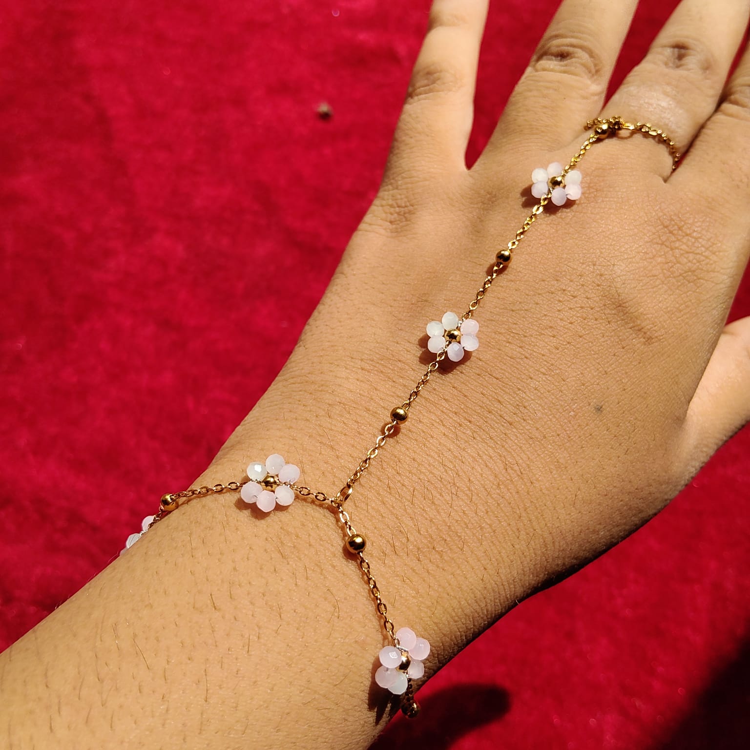 White Tulip  Bracelet