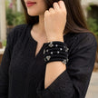 Black Hand-Made Bangles