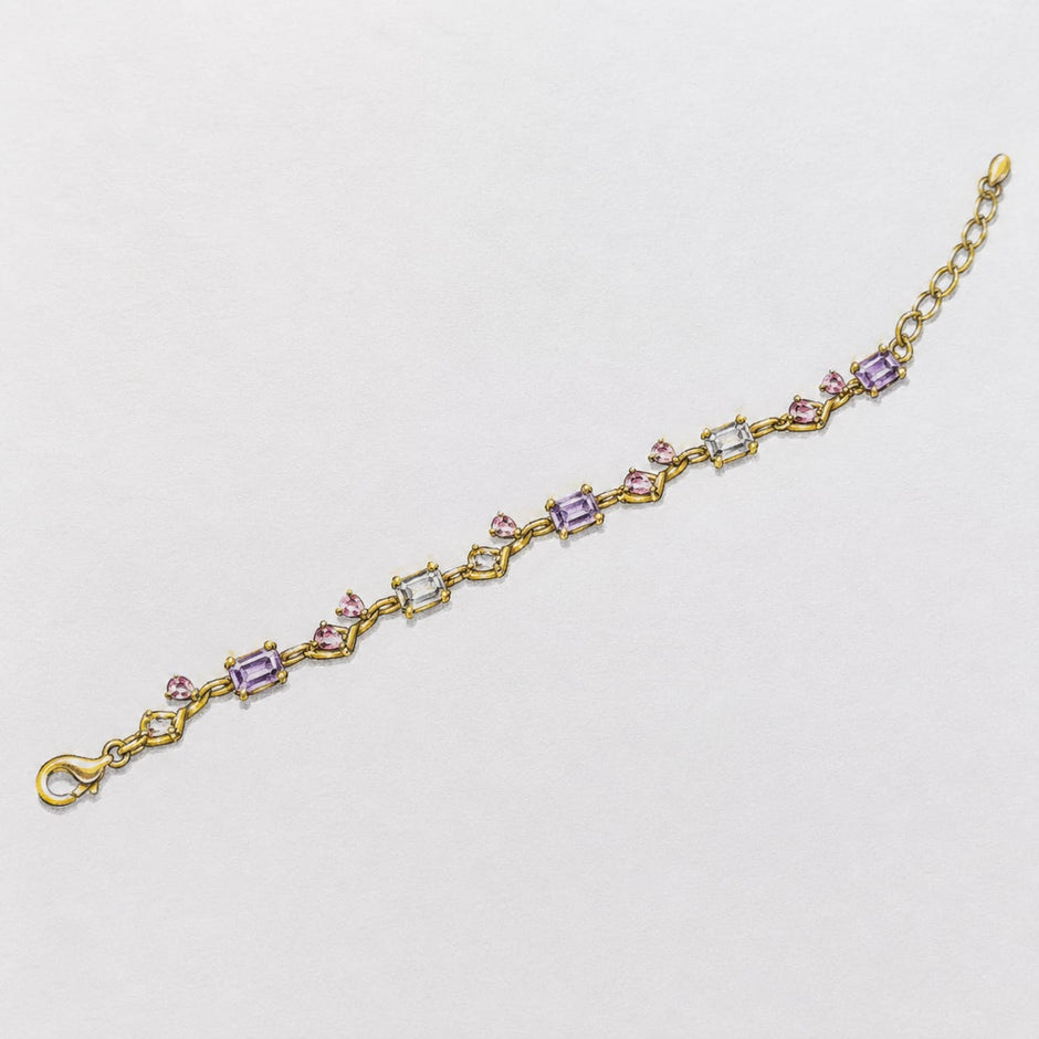 Purples Tulip Bracelet