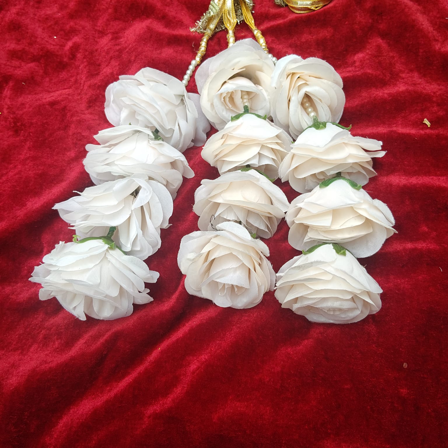 White Noor Kiran  Floral Paranda