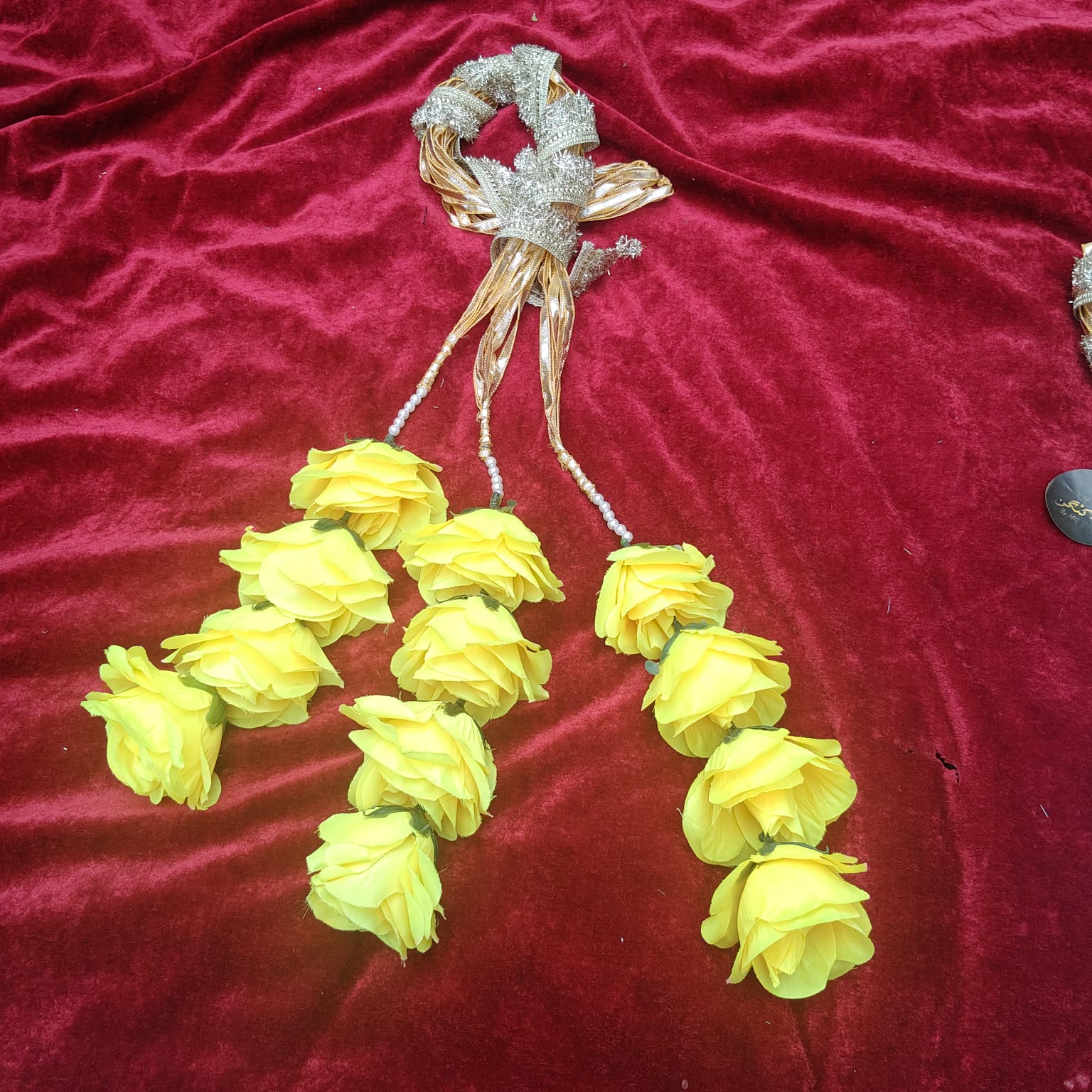 Yellow Kiran Floral Paranda