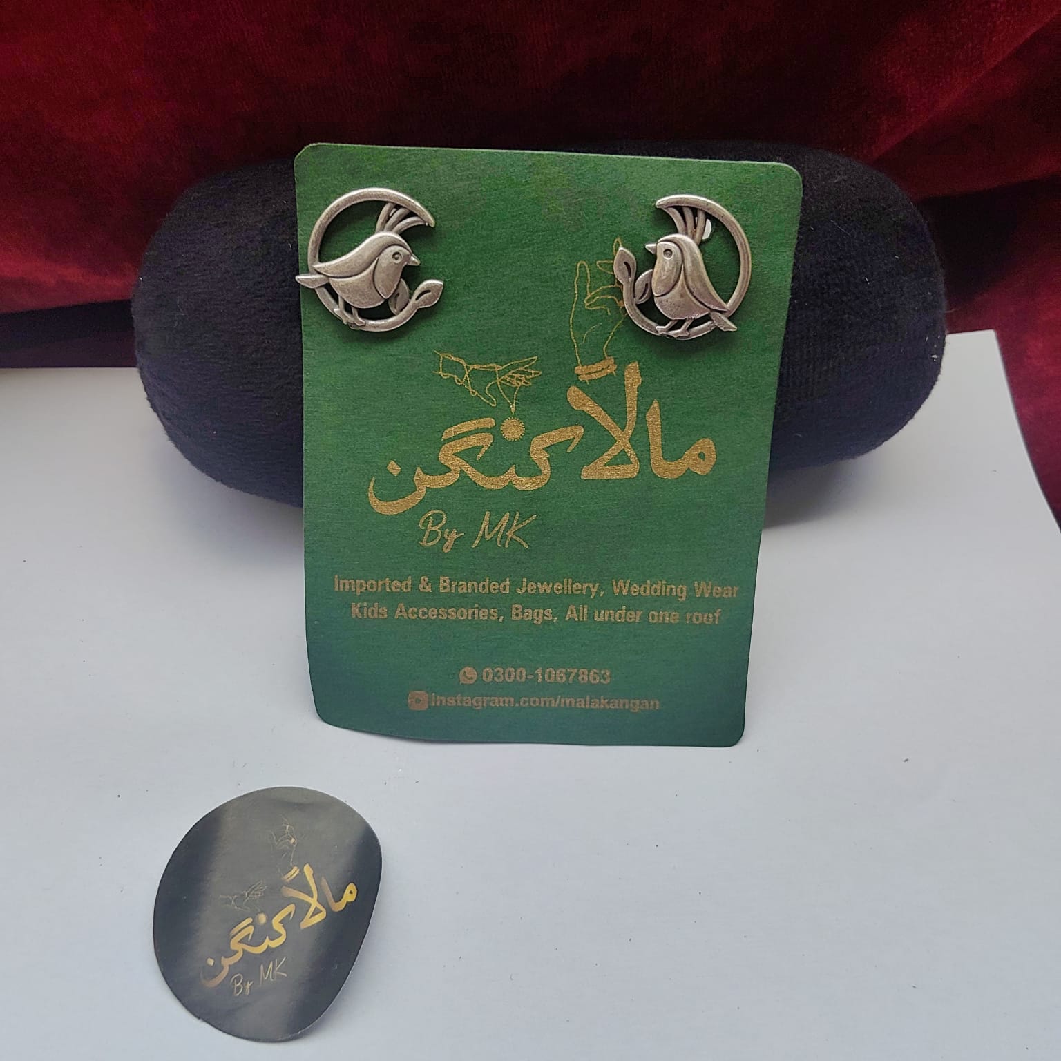 Oxidized Sparrow Earring