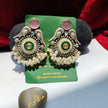 Oxidized Bird Pearl Earring