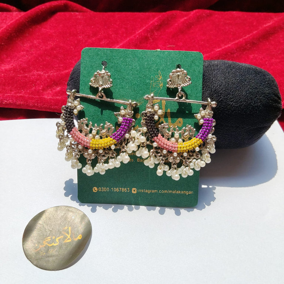 Multi Peacock Earring