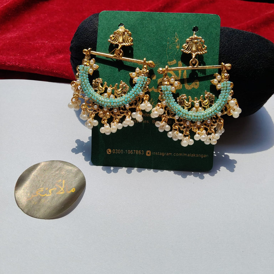 Ferozi Peacock Earring