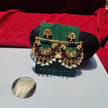 Golden Black Peacock Earring