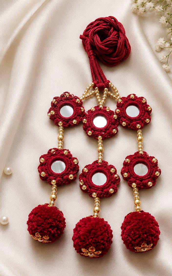 Mehroon Hand-Made Paranda